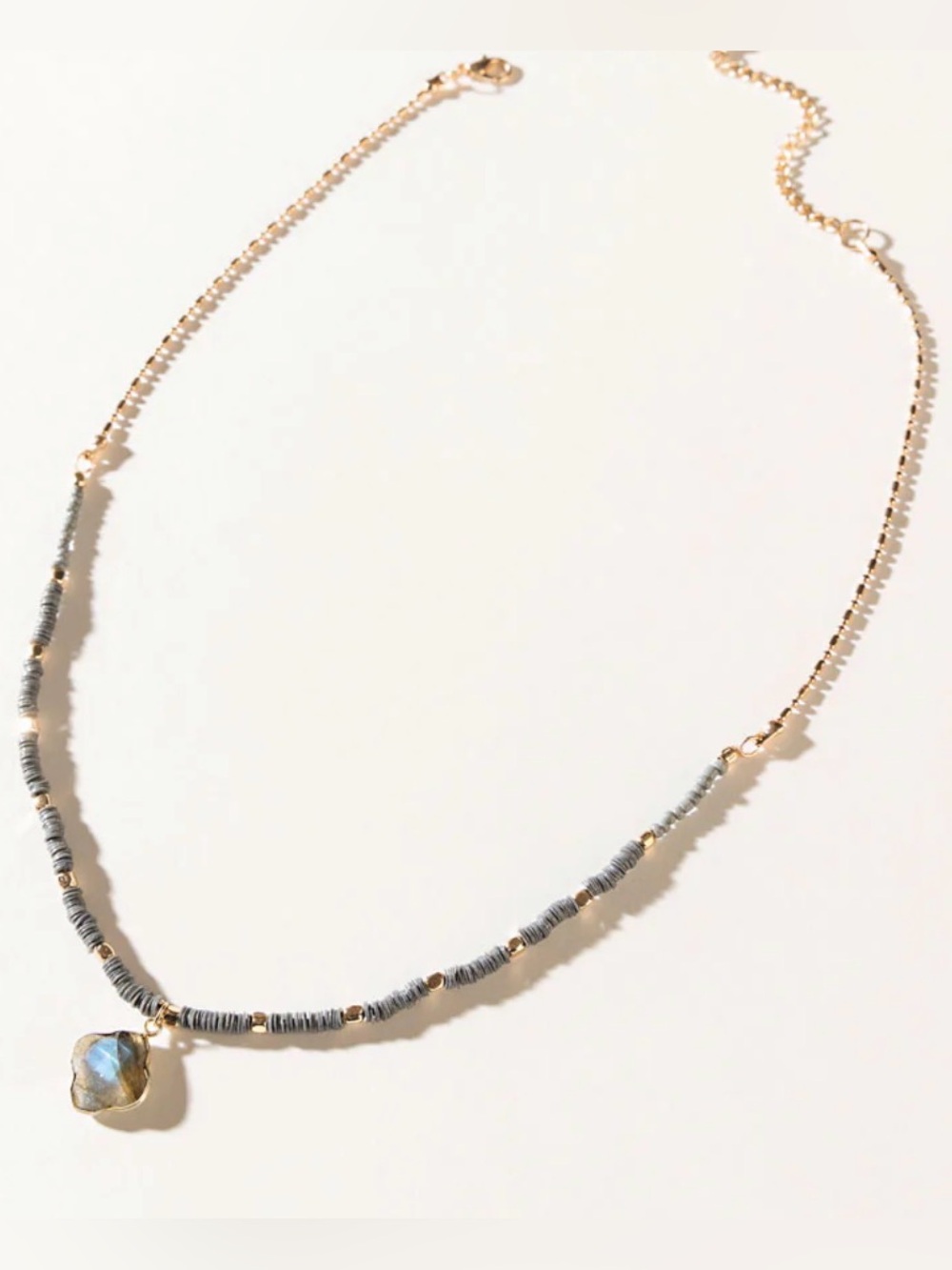 MYRA BAG ODESSA STONE NECKLACE IN SHADOW QUARTZ